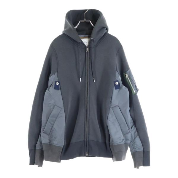 sacai（サカイ） ナイロン切替 プルオーバーパーカー グレー SCM-045