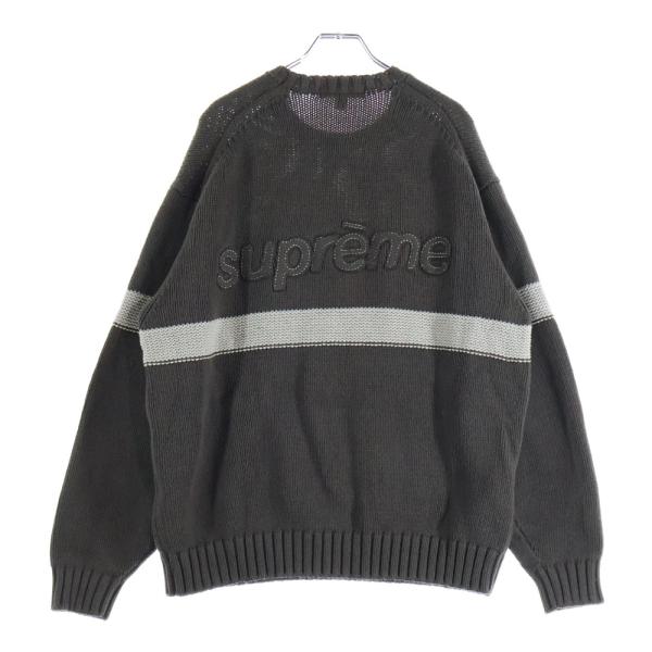 Supreme Tonal Applique Sweater Mサイズ ブラック Supreme（シュプリーム） 25SS TONAL APPLIQUE SWEATER トーナル
