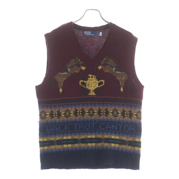 POLO RALPH LAUREN（ポロ・ラルフローレン） 馬柄 Vネック ニット 