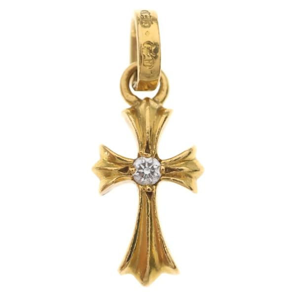 CHROME HEARTS クロムハーツ 22K CRS BBYFAT DIA ベイビーファットクロス 両面1ダイヤ ペンダントトップ ゴールド BCA034 CHROME HEARTS（クロムハーツ） 22K CRS BBYFAT DIA ベイビーファット