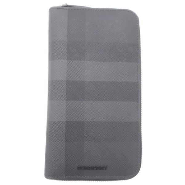 BURBERRY（バーバリー） チェック柄 ロゴ入り ラウンドジップ