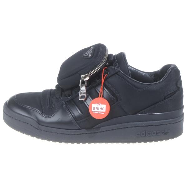 PRADA プラダ ×adidas Forum Low アディダス 三角ロゴプレート ローカットスニーカー ブラック GY7043