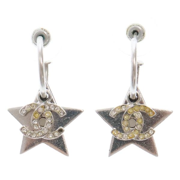 CHANEL（シャネル） スターモチーフ ライトストーン ピアス シルバー