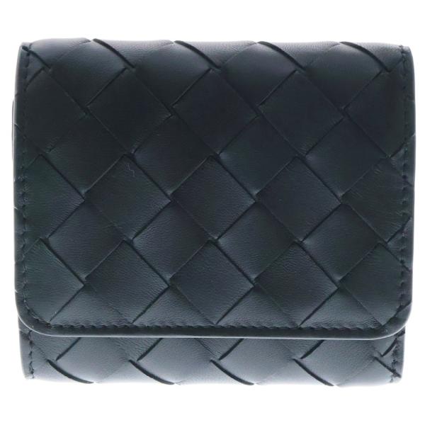 美品✨ボッテガヴェネタ イントレチャート 三つ折り財布 パラキート ICチップ BOTTEGA VENETA 折り財布 パラキート 美品✨ボッテガヴェネタ イントレ