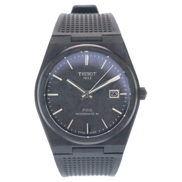 TISSOT ティソ パワーマティック80 カーボン/AT オートマ 自動巻き 腕時計 黒文字盤 T137.907.97.201.00