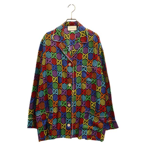 ［美品］GUCCI シルク チェーン柄 シャツ 42 美品］GUCCI シルク チェーン柄 シャツ 42 - メルカリ