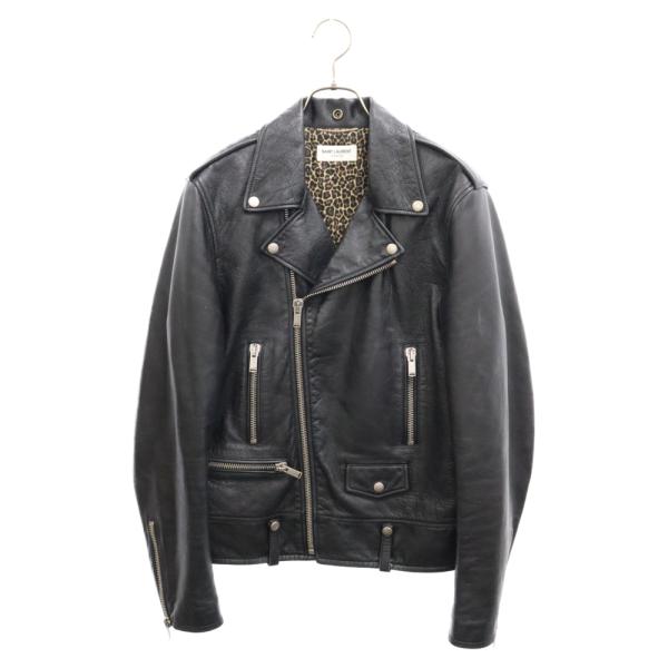 値下げ❣️【⠀パリで購入！】JAYLOUCY☆お洒落なラムレザージャケット☆XL SAINT LAURENT PARIS サンローランパリ L01 689166 YCFC2 裏地
