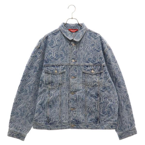 正規　supreme デニムジャケット　トラッカージャケット　ジャガード　迷彩 shopbring_2024f280009