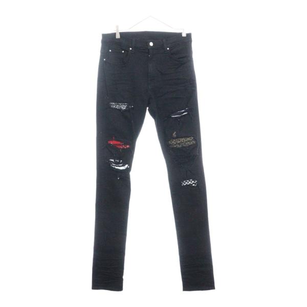 amiri バンダナ ストレートデニム デニム AMIRI アミリ バンダナ ダメージ ストレートジーンズ