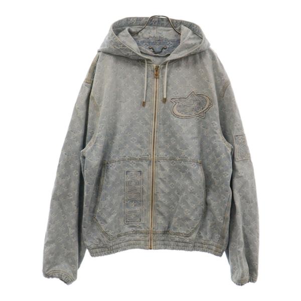 【–(:)】Louis Vuitton × NBA デニムジャケット LOUIS VUITTON - LOUIS VUITTON♦︎NBA ジップスルーフーディ デニム