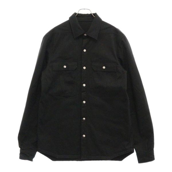 Rick Owens RU02B2729 ベロア長袖シャツ RICK OWENS - 【24AW】ベロア ワーク シャツ / WORK SHIRT
