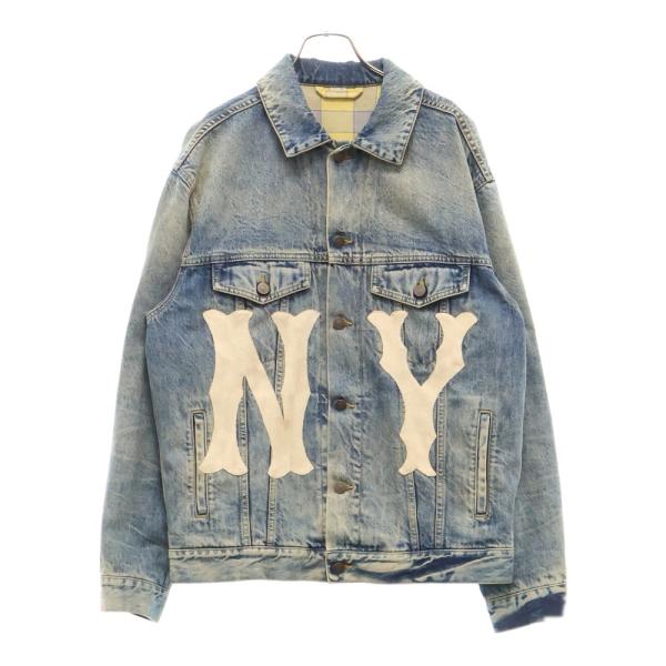 GUCCI（グッチ） 18AW NYロゴ刺繍 デニムトラックジャケット 475024
