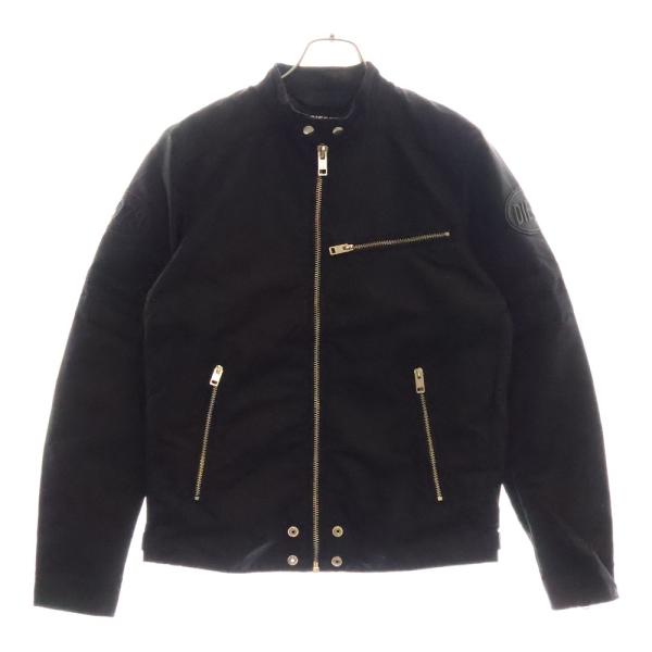 DIESEL ディーゼル コットンシングルライダースジャケット ブラック