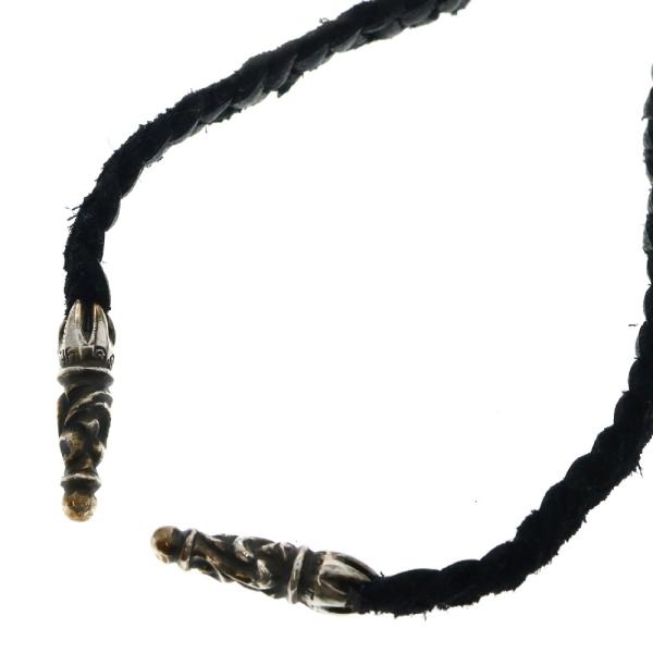 【レザーネックレス】クロムハーツ CHROME HEARTS クロムハーツ LEATHER BRAID スクロールレザーブレード