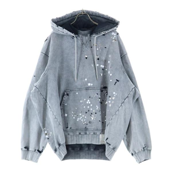 メゾンミハラヤスヒロ 25AW Embellished Bleached Hoodie ブリーチ
