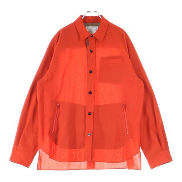 sakai サカイ　 シャツ　22-02820M chino shirt sacai（サカイ） 22AW Wshirt jacket ナイロン 長袖シャツジャケット
