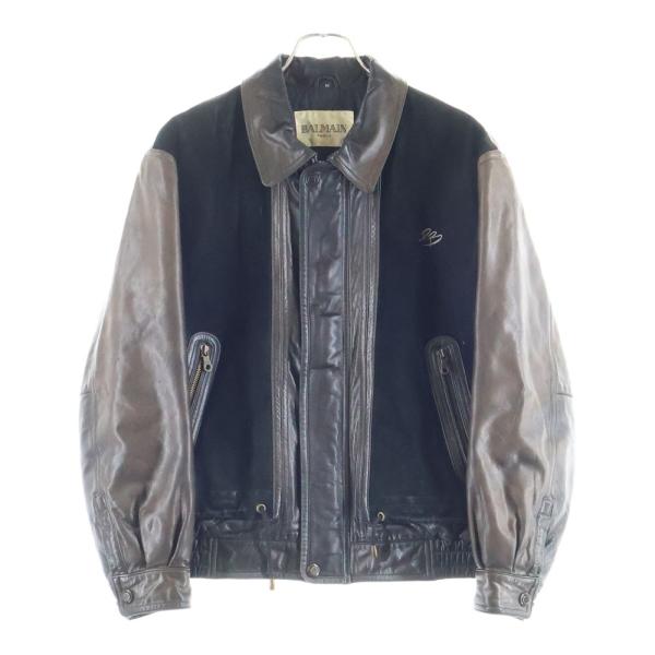 PIERRE BALMAIN（ピエールバルマン） スエード切替 レザージップ