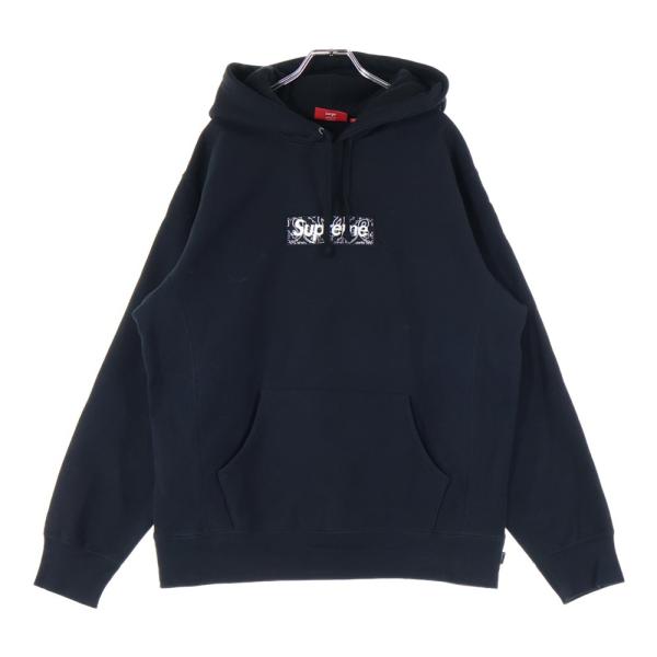 Supreme BANDANA BOX LOGO HOODIE パーカー　M シュプリーム バンダナ ボックスロゴ パーカー ブラック メンズ - FW19