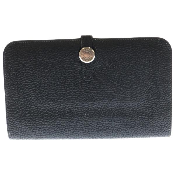 HERMES（エルメス） ドゴンGM シルバー金具 2つ折り長財布 レザー