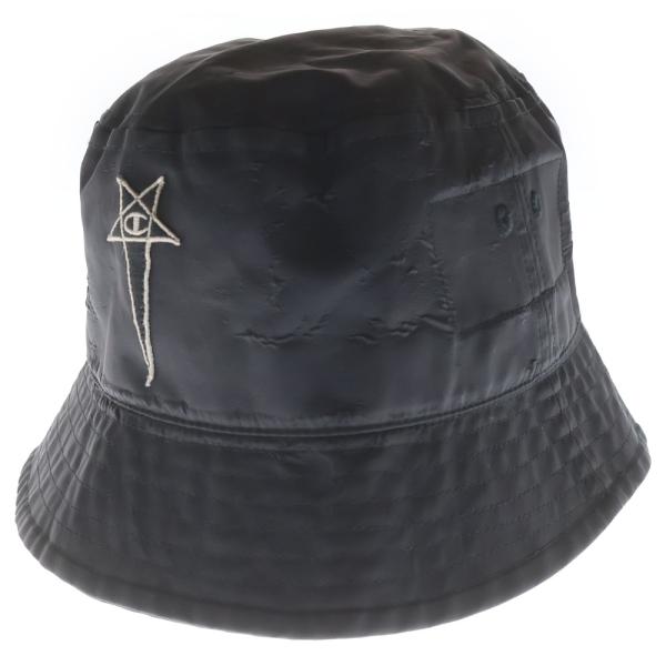 Rick Owens リックオウエンス 23SS ×Champion GILLIGAN HATチャンピオン バケットハット 帽子 ブラック CM02C5795-CHNY Rick Owens（リック・オウエンス） 23SS ×Champion GILLIGAN HAT