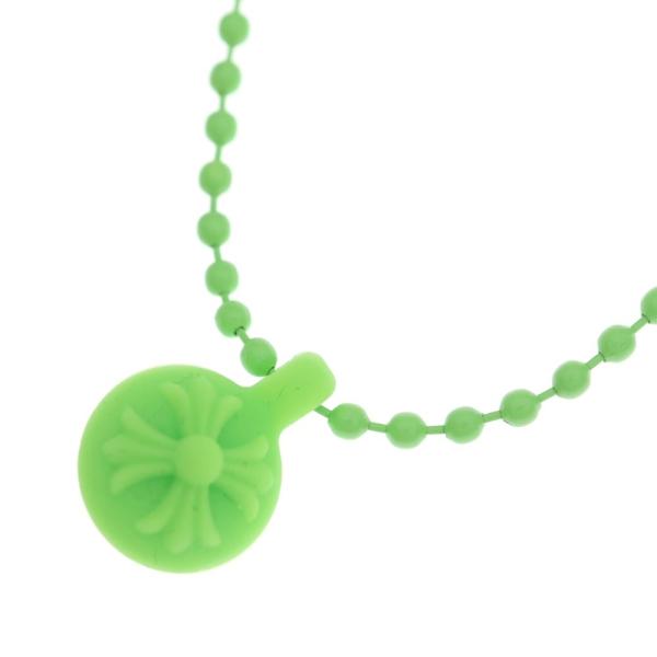 CHROME HEARTS クロムハーツ RUBBER No2 CROSS BALL ラバーネックレス ペンダントトップ グリーン CHROME HEARTS（クロムハーツ） RUBBER No2 CROSS BALL ラバー