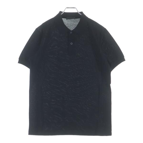PRADA プラダ ポロシャツ Lサイズ 黒 ブラック メンズ 服 プラダ 半袖 PRADA（プラダ） 半袖ポロシャツ 半袖シャツ ブラック DNA497 S101