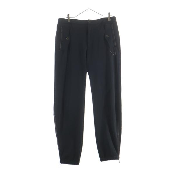 Y-3 ワイスリー フロントロゴデザイントラックパンツ ジップデザインスウェットパンツ ブラック AN5002 Y-3 ワイスリー フロントロゴデザイントラックパンツ ジップデザイン