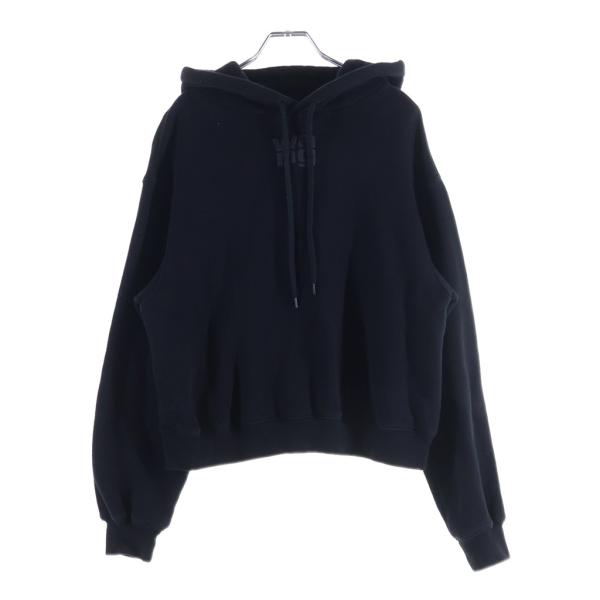 ALEXANDER WANG アレキサンダーワン ESSENTIAL TERRY HOODIE エッセンシャル テリー フロントロゴ プルオーバースウェットパーカー ブラック 4CC3242101 alexanderwang（アレキサンダー・ワン） ESSENTIAL TERRY HOODIE