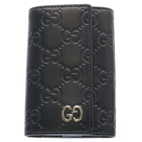GUCCI（グッチ） グッチシマ 6連キーケース ブラック 473924・496085