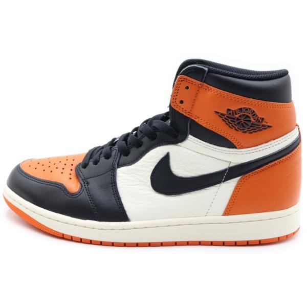 ナイキ AIR JORDAN1 RETRO HIGH OG エアジョーダン1 レトロ シャッタードバックボード レザーローカットスニーカー DZ5485-008