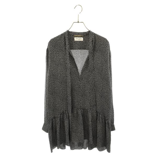 SAINT LAURENT PARIS サンローランパリ シルク ドット フリル SAINT LAURENT PARIS サンローランパリ シルク ドット フリル