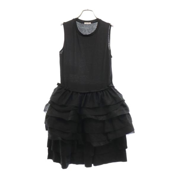 miumiu ミュウミュウ　ノースリーブ　レース　ワンピース　丸襟　ブラック　M MIU MIU - [USED/中古]Miu Miu ミュウ ミュウ ワンピース 清楚