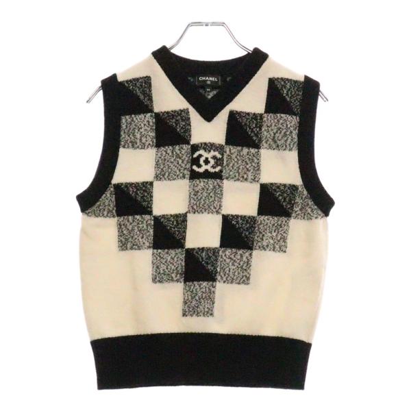 CHANEL（シャネル） ココボタン カシミヤ ニットベスト レディース