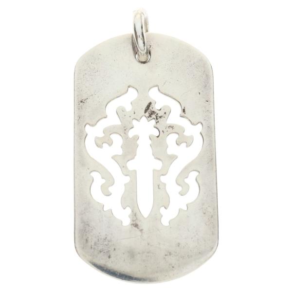 クロムハーツ ヴァインダガーカットアウトドッグタグ ラージ ペンダントトップ CHROME HEARTS（クロムハーツ） D TAG LRG DAGGER ヴァインダガー