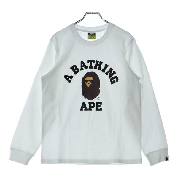 A BATHING APE（アベイシングエイプ） COLLEGE LS TEE クルーネック
