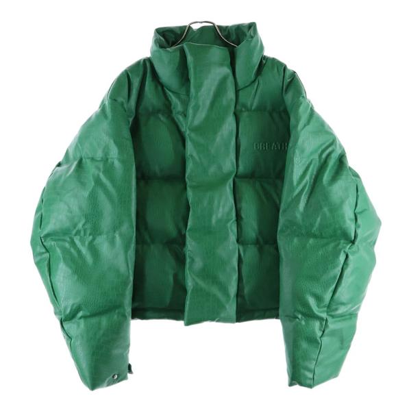 BREATH ブレス 24AW 型押しフェイクレザーダウンジャケット グリーン