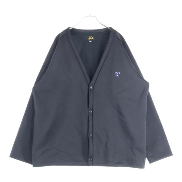 NEEDLES ニードルズ Vネックカーディガン ブラック パピヨン刺繍 L Needles（ニードルス） パピヨン刺繍 中綿 Vネックカーディガン
