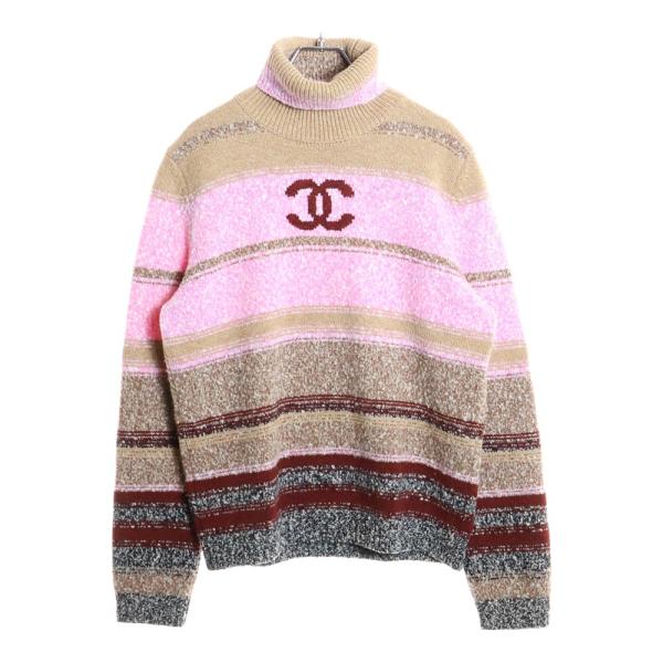 大特価　CHANEL ウール ニット セーター S 毛98% ブラウン 38 大特価 CHANEL ウール ニット セーター S 毛98% ブラウン 38