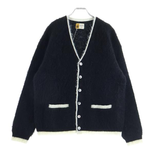 セントマイケル　カーディガン KNIT CARDIGAN L ブラック　未使用 SAINT MICHAEL セントマイケル KNIT CARDIGAN TRIM トリム 長袖ニット