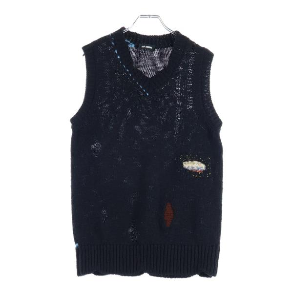 RAF SIMONS（ラフ シモンズ） 15AW デストロイニットベスト ブラック