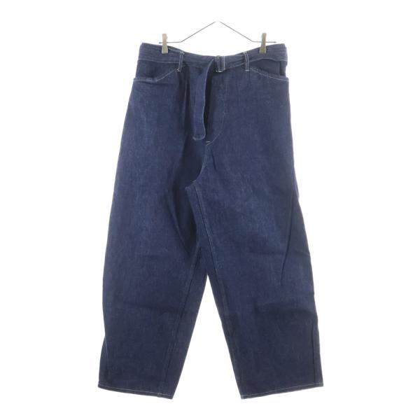 COMOLI（コモリ） 22SS デニム ベルテッドパンツ ジーンズ インディゴ