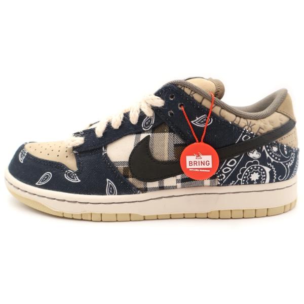 ナイキエスビー ×Travis Scott Dunk Low Parachute Beige トラヴィススコット ダンク ローカットスニーカー US8/26cm CT5053-001