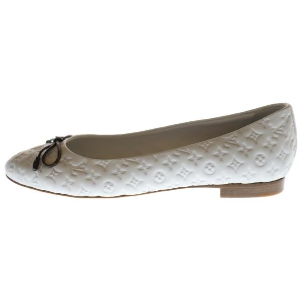 Louis Vuitton フラットシューズ 36 ホワイト LOUIS VUITTON（ルイ・ヴィトン） ニーナライン モノグラム フラット