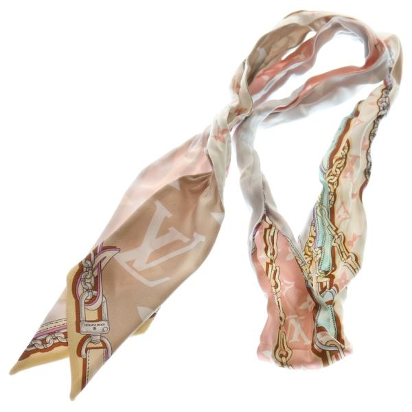 【極美品】ルイヴィトン　バンドーBB アルティメット　スカーフ　シルク ピンク LOUIS VUITTON（ルイ・ヴィトン） バンドーBB・アルティメット シルク