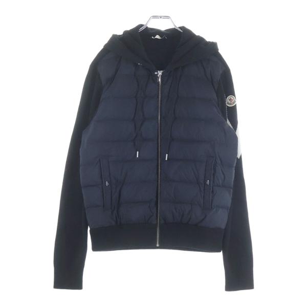 MONCLER（モンクレール） アームロゴ ニット切替 フーデッドダウン