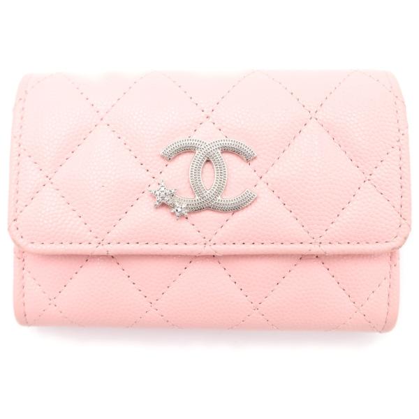 CHANEL（シャネル） マトラッセ スターココ 三つ折り財布 カードケース