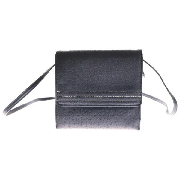 LOEWE（ロエベ） ショルダーウォレット 財布 フラップ ブラック 白