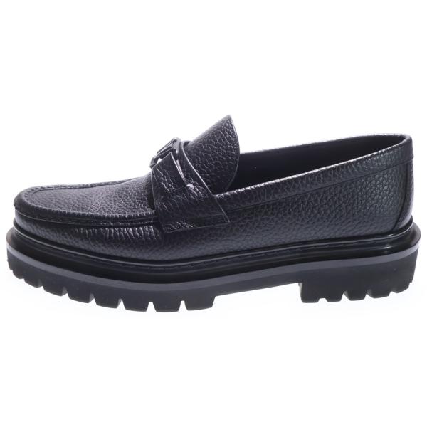 ルイヴィトン 現行品 モノグラムエクリプス メジャー ローファー シューズ 6 LOUIS VUITTON（ルイ・ヴィトン） メジャー LVロゴプレート レザー