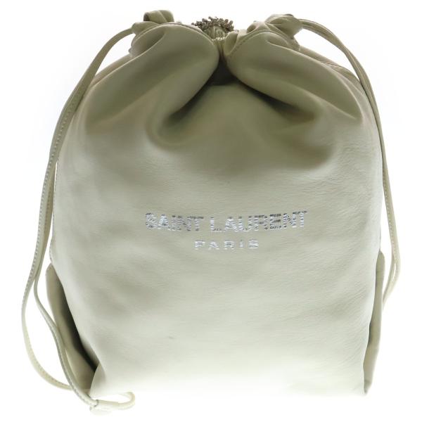 サンローラン パリ テディ ショルダーバッグ レザー 巾着 ポーチ 付属品完備 SAINT LAURENT - サンローラン パリ テディ ショルダーバッグ レザー