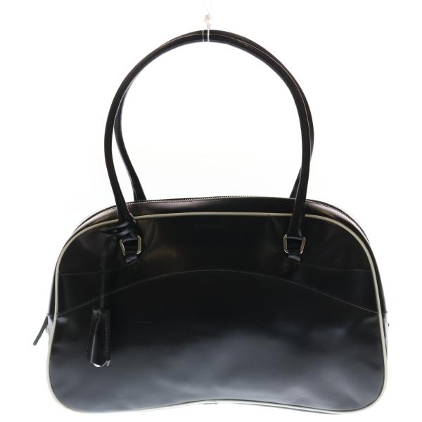 PRADA（プラダ） ボーリングバッグ ハンドバッグ ブラック×ホワイト